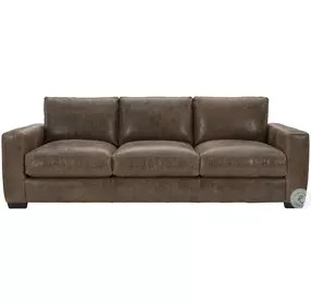 Dawkins Brown Leather 94" Sofa
