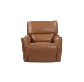 Portland Desert Leather Glider Power Recliner with Power Headrest and USB Charging