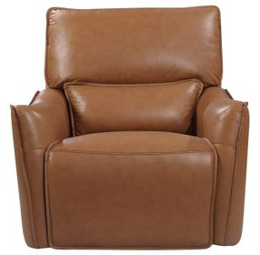 Portland Desert Leather Glider Power Recliner with Power Headrest and USB Charging