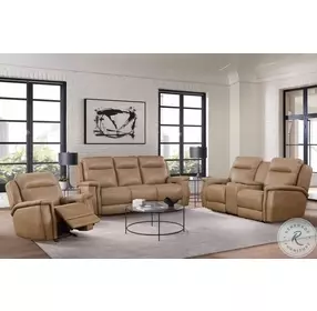 Fischer Saddle Leather Zero Gravity Power Reclining Living Room Set with Power Headrest and USB Charging