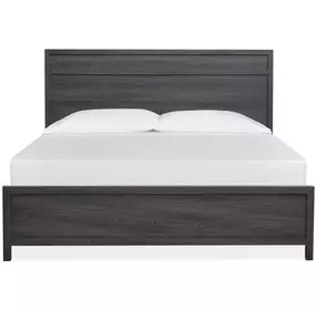 Meadowrise Raisin Black King Panel Bed