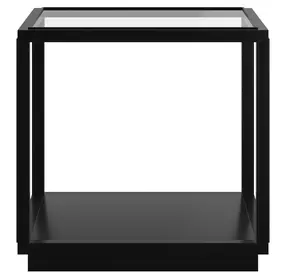 Glaze Onyx Square Glass Top End Table