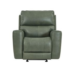 Laredo Sage Moss Leather Zero Gravity Glider Power Recliner with Power Headrest and USB Charging
