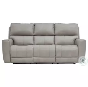 Laredo Cement Leather Power Reclining 87" Sofa with Power Headrest