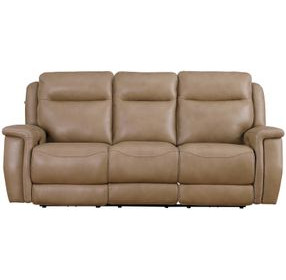 Fischer Saddle Leather 86" Zero Gravity Power Reclining Sofa with Power Headrest and USB Charging