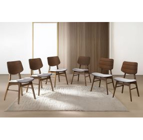 Oscar Dark Gray Upholstered Dining Chair Set of 6