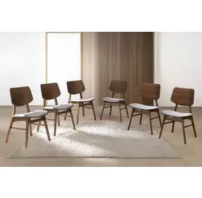 Oscar Dark Gray Upholstered Dining Chair Set of 6