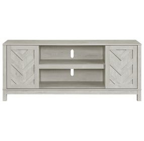Holmes White 70" TV Stand With Sliding Door