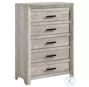 Keely White 5 Drawer Chest