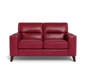 Elwyn Cranberry Leather 64" Loveseat