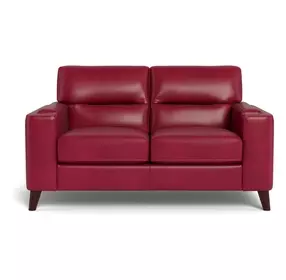 Elwyn Cranberry Leather 64" Loveseat