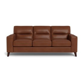 Elwyn Pecan Leather 87" Sofa