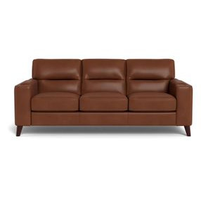Elwyn Pecan Leather 87" Sofa