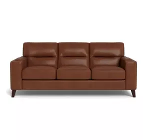 Elwyn Pecan Leather 87" Sofa