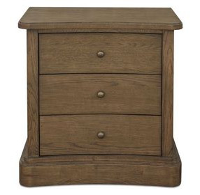 Clarence Warm Brown 3 Drawer Nightstand