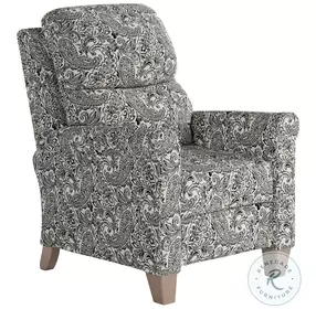 Pep Talk Charleston Caviar 38" Wide Hi Leg Recliner