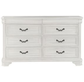 Lyndhurst Vintage White 8 Drawer Dresser