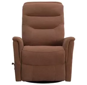 Dualis Snazzy Terracotta Manual Swivel Glider Recliner