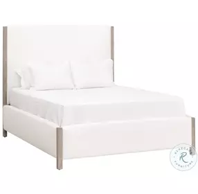 Emmett LiveSmart Peyton Pearl Upholstered Queen Platform Bed