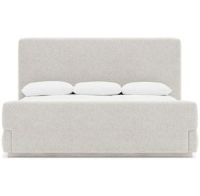 Tempo Beige Upholstered King Panel Bed