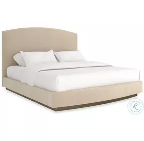 Artois Pumice Upholstered King Platform Bed