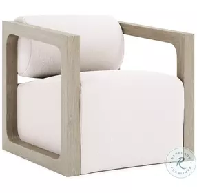 Leilani Sea Oat And Cream Outdoor Swivel Chair