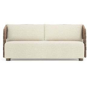 Maldives Cream Performance Fabric 72" Outdoor Sofa