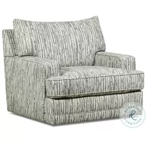 Kennedy Quartz Performance Fabric Upholstered Swivel Accent Chair