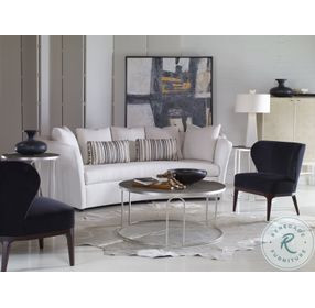 Thaxton Charcoal Faux Shagreen And Silver Leaf Occasional Table Set