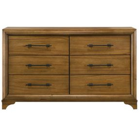 Talcott Honey 6 Drawer Dresser