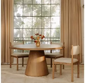 Tutto Natural Round Dining Room Set