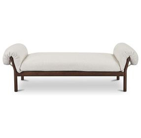 Cardero Ivory and Brown Upholstered Daybed