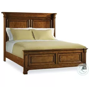 Tynecastle Chestnut King Panel Bed