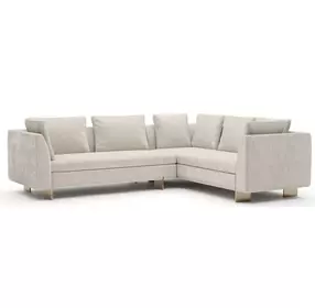 Altura Oatmeal 2 Piece Modular Small L Sectional with Pillows