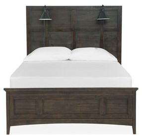 Westley Falls Graphite Queen Panel Bed with LED