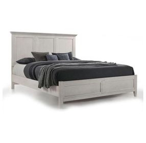 San Mateo Rustic White King Panel Bed