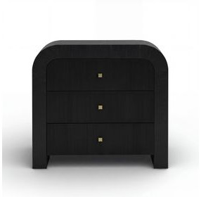 Hump Black Arched 3 Drawer Chest