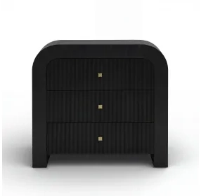 Hump Black Arched 3 Drawer Chest