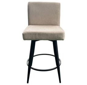 Metal Base Barstools Champagne Performance Fabric Swivel Bar Stool