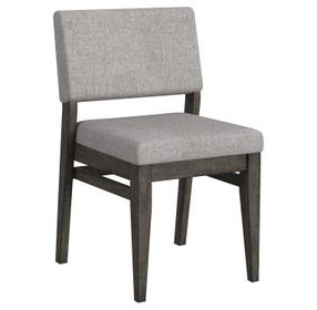 Flex Reclaimed Chevron and Gray Upholstered Side Chair