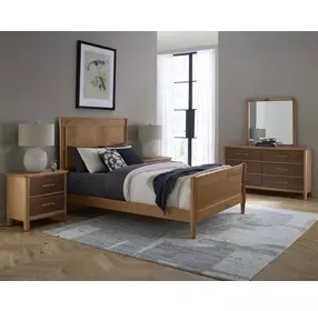 Nordhaven Clear Maple Poster Bedroom Set