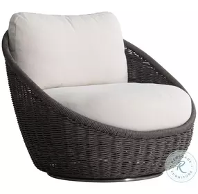 Santa Monica Pebble And Cream Outdoor Swivel Chair