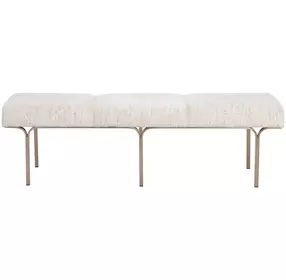 Nuvella Hailey Moon Upholstered 60" Accent Bench