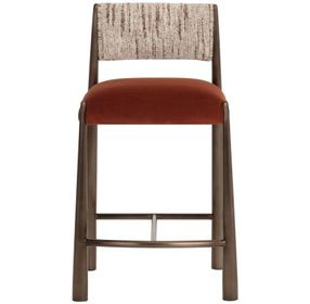 Baymont Meg Rust and Terri Nutmeg Upholstered Counter Height Stool