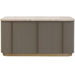 Cataldi Taupe 71" Kitchen Island