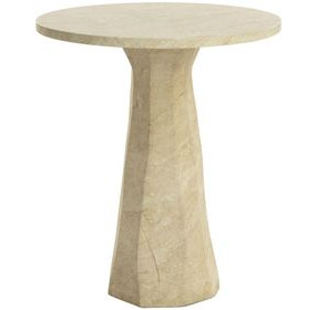 Kliff Natural 34" Round Concrete Top Outdoor Bar Table