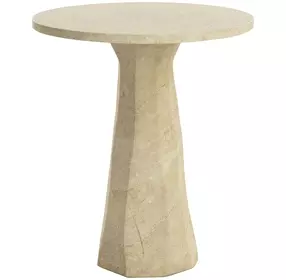 Kliff Natural 34" Round Concrete Top Outdoor Bar Table