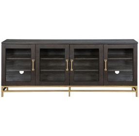 Fernholt Coffee Bean and Burnished Brass 70" TV Stand