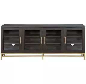 Lindon Coffee Bean and Burnished Brass 70" TV Stand