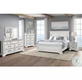 Clara White Mist Panel Bedroom Set